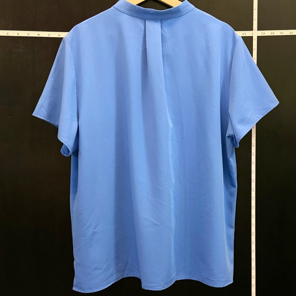 Figs Embu Popover Scrub Top in Ceil Blue - Picture 6 of 8